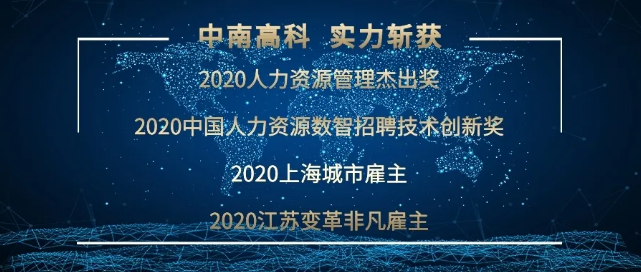 熱點(diǎn) | 中南高科榮獲2020人力資源4項(xiàng)大獎(jiǎng)